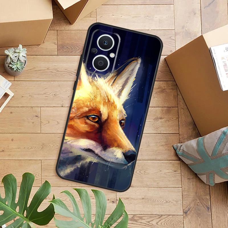 Watercolor Painting The Fox Phone Case For OPPO Reno 14 13 12 11 F 10 Pro 8T 7 8 Lite OPPO Find X8 X6 X5 X9 Pro Cover