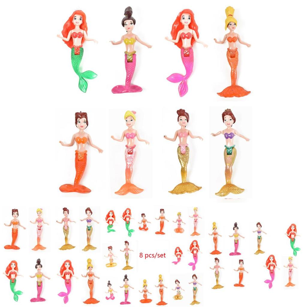 Captivating 8pcs Set Dolls Mermaids Action Figure Toys For Girls Ideal Gift