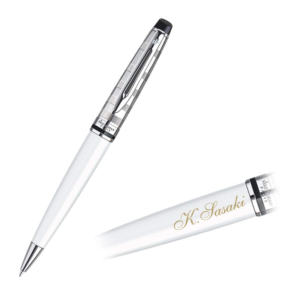 

WATERMAN Personalized Ballpoint Pen Expert Deluxe White CT Official Import белый