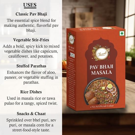 Chounk Pav Bhaji Masala | Bombay Pav Bhaji Masala | Gemischte Gewürzmischung | Für gesundes, köstliches und geschmackvolles Kochen (200 g)