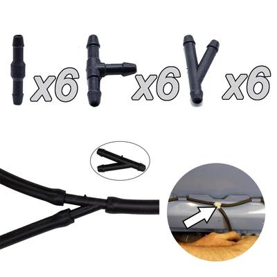 18pcs Splitter Fittings Washer Hose Connector Windshield