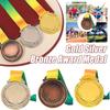 2 tum Guld Silver Brons Prismedalj Vinnarmedalj med Halsband 1:a 2:a 3:e Vinnarpris Present Spel Souvenir