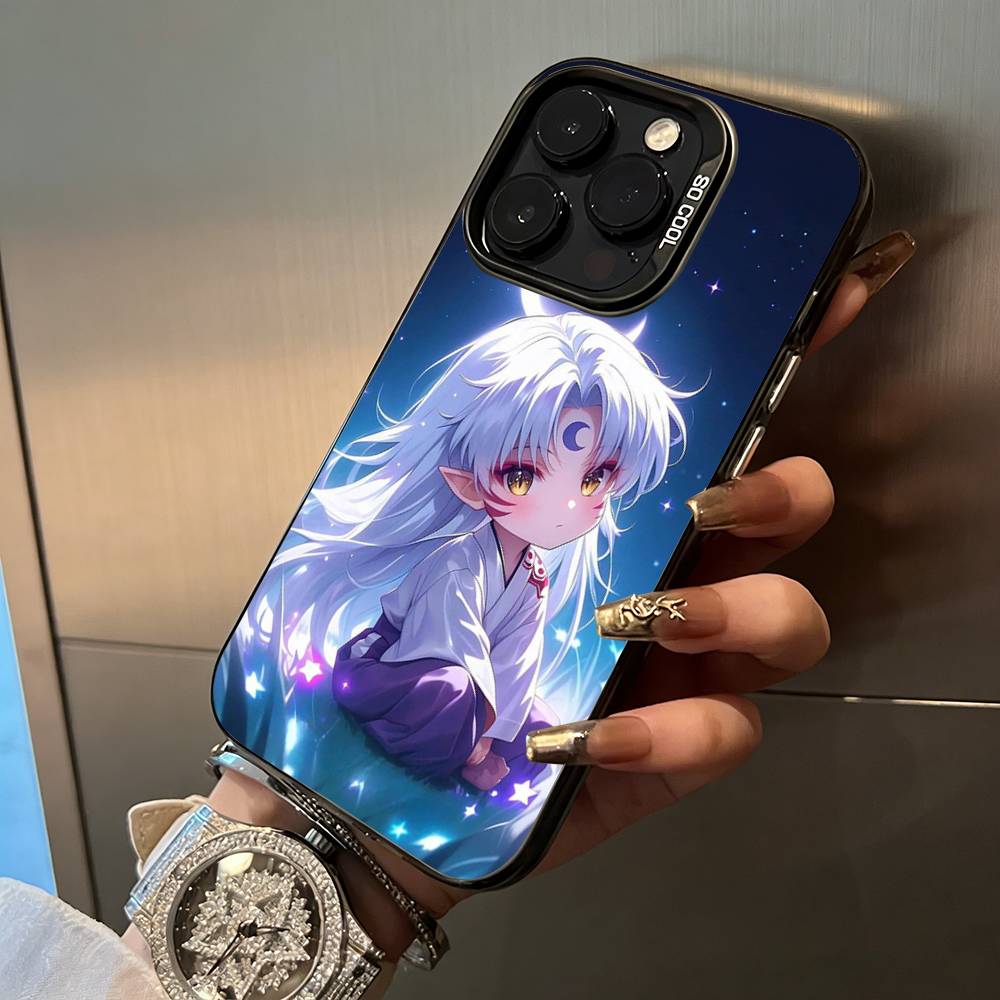 Half-Demon -nuyasha Phone Case For iPhone 17,16,15,14,13,12,11 Plus Pro Max Colored Silver Phone Case