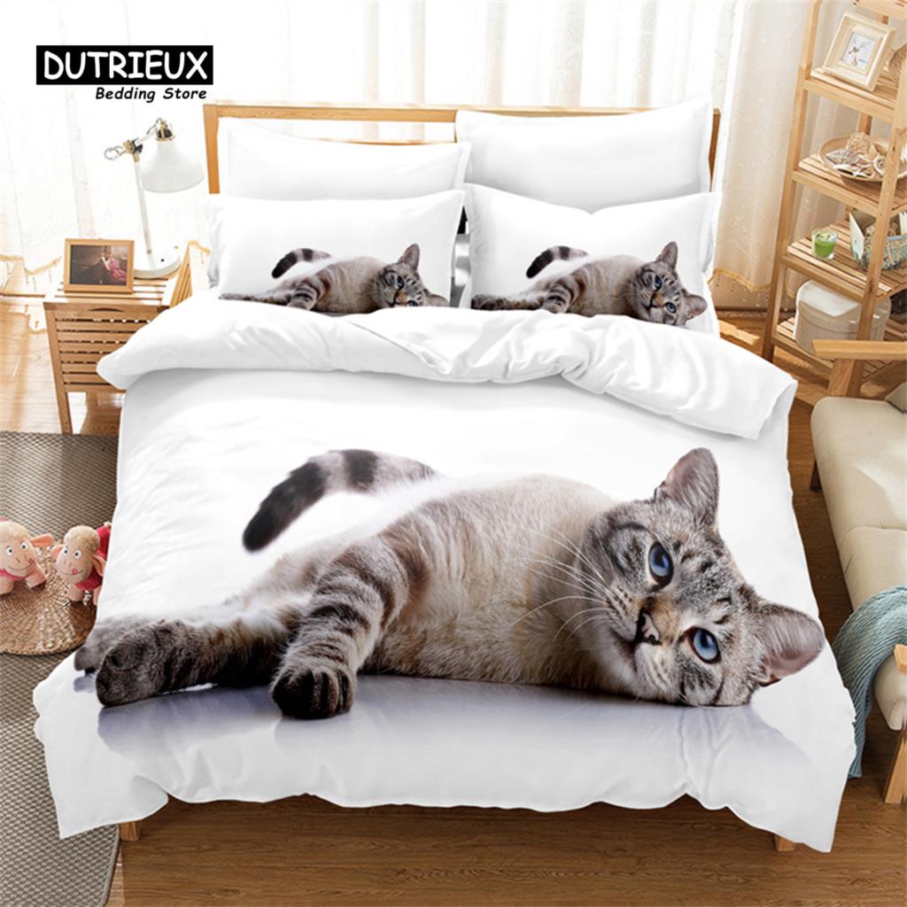 Cute Animals, Dogs Duvet Cover Set, Fashion Bedding Set, Soft Comfortable Breathable Duvet Cover, For Bedroom Guest Room Decor