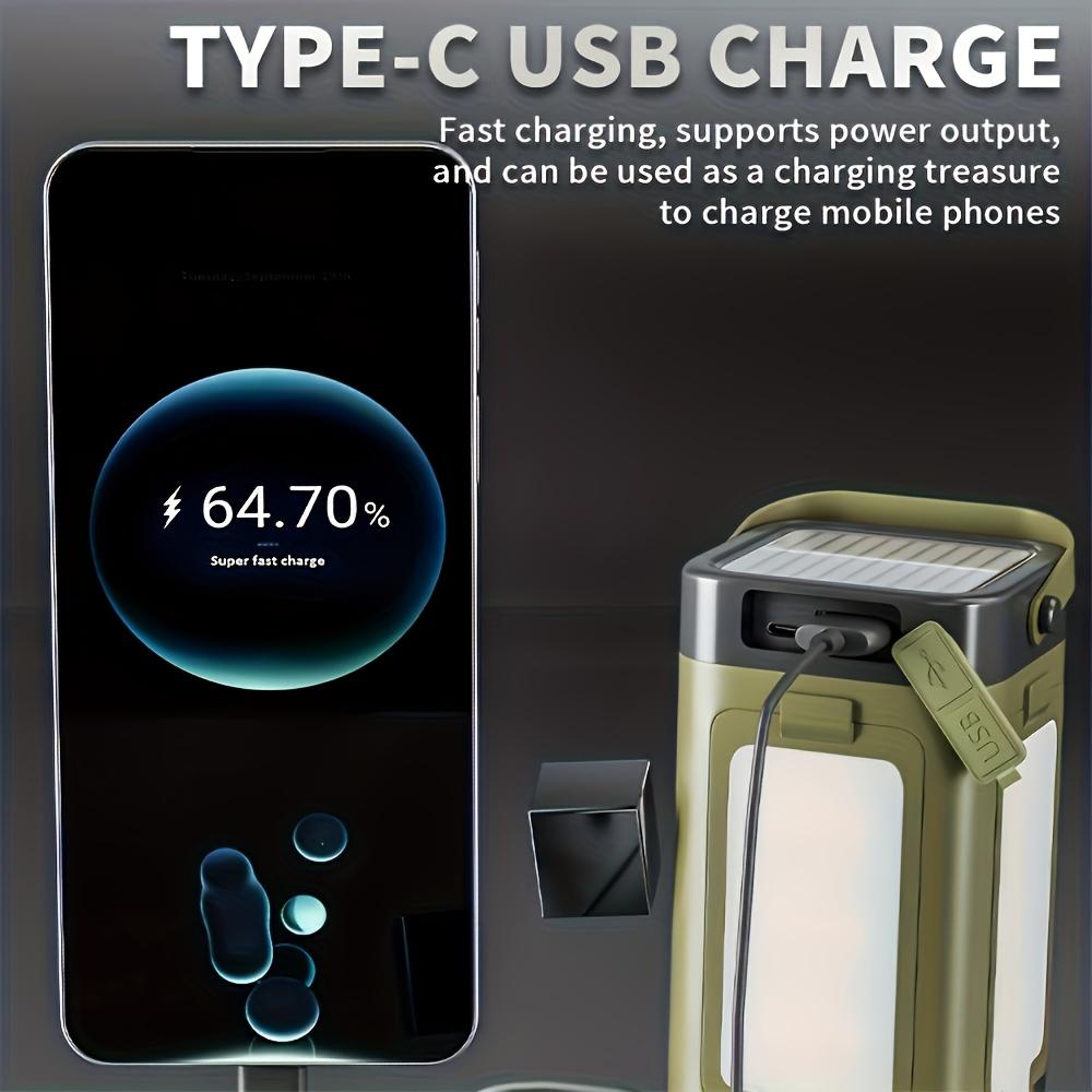 Wiederaufladbare Solar-Grilllampe Camping-Handlampe Tragbare Hängezeltlampe Faltbares Kleeblatt Camping Grillen Angeln