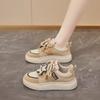 fashion 2024 Autumn Fashion New Women's Comfortable Solid Color Lace-up Low-top Simple Breathable Sneakers