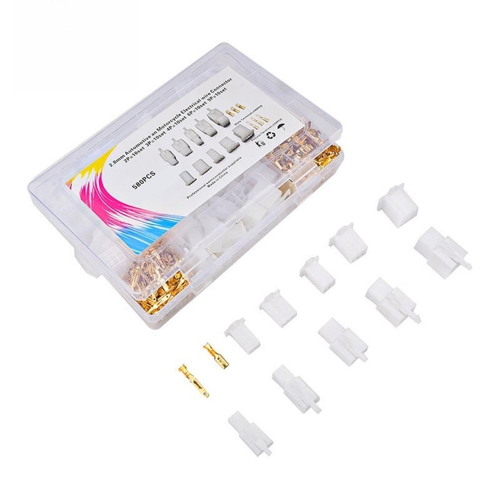 Automotive 2.8mm Terminal Block Kit 580PCS for Multi-Pin Wiring Applications In Motorcycle Boat and Snowmobile