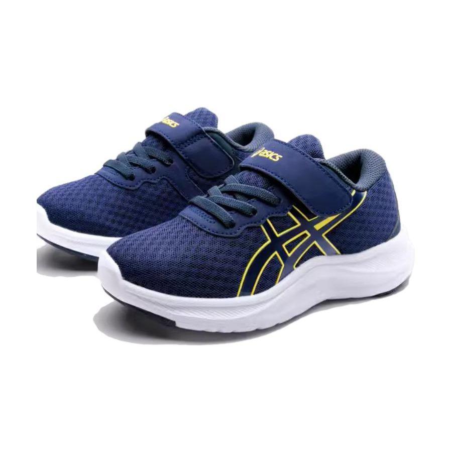 Asics Lazerbeam Mh Lightweight Outdoor Fitness Running Shoes Kids Sneakers Blue Gold 1154A153-402
