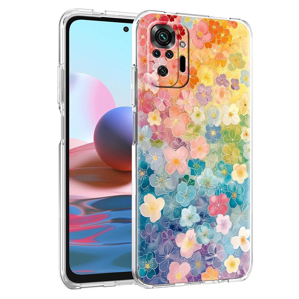 Phone Case For Xiaomi Redmi Note 15 14 5G 13 12 10 11 Pro Plus 4G 14C 13C 12C Soft TPU Cover Summer Colorful Flower