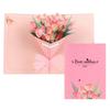 3D Popup Tulips Bouquet Greeting Card Beautiful Greeting Card Birthday Gifts Flowers Cake Postcard For Family Friends Wife Mon