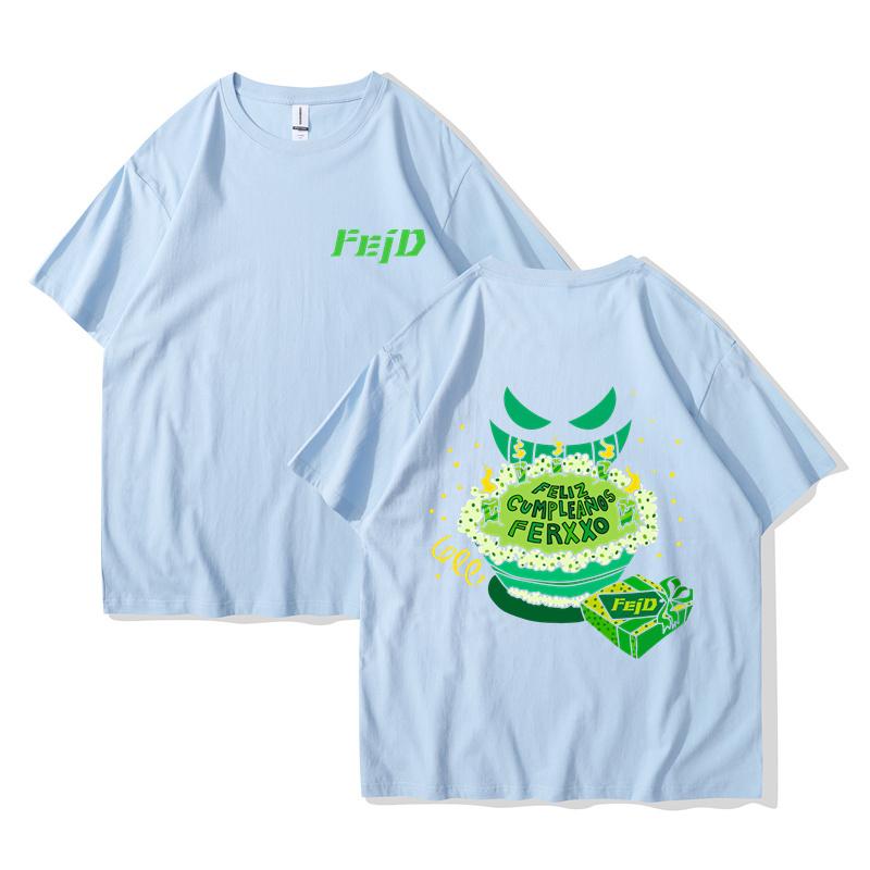 FELIZ CUMPLEANOS Ferxxo 2024 Tour T Shirt Women Men Feliz Feid T-Shirt Cotton Hip Hop Feid Nitro Jam Tour T Shirts Streetwear