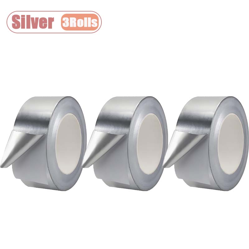 1-10Rolls Heavy Duty Aluminum Foil Tape for Duct Sealing and Hot Water Pipe Repair Heat Resistant Waterproof Adhesive