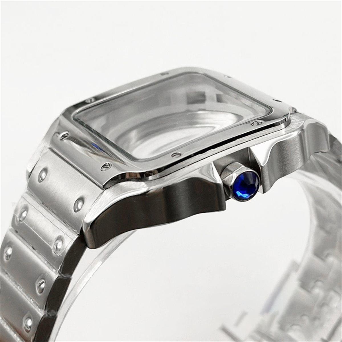

NH35 38mm Square Watch Case Stainless Steel Watch Accessories Modification Parts for NH35 4R35 NH36 4R36 Movements China Mainland