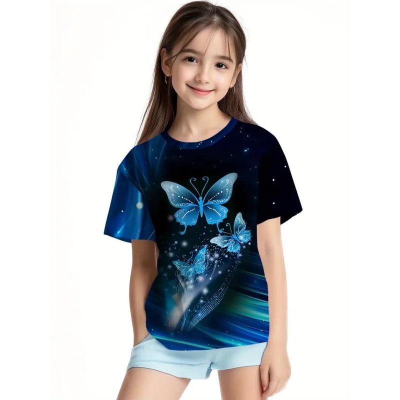 Tricou pentru copii la modă, vară cu mânecă scurtă, tricou pentru băieți, desene animate 3D cu imprimeu, tricou cu gât rotund 2025, îmbrăcăminte pentru copii