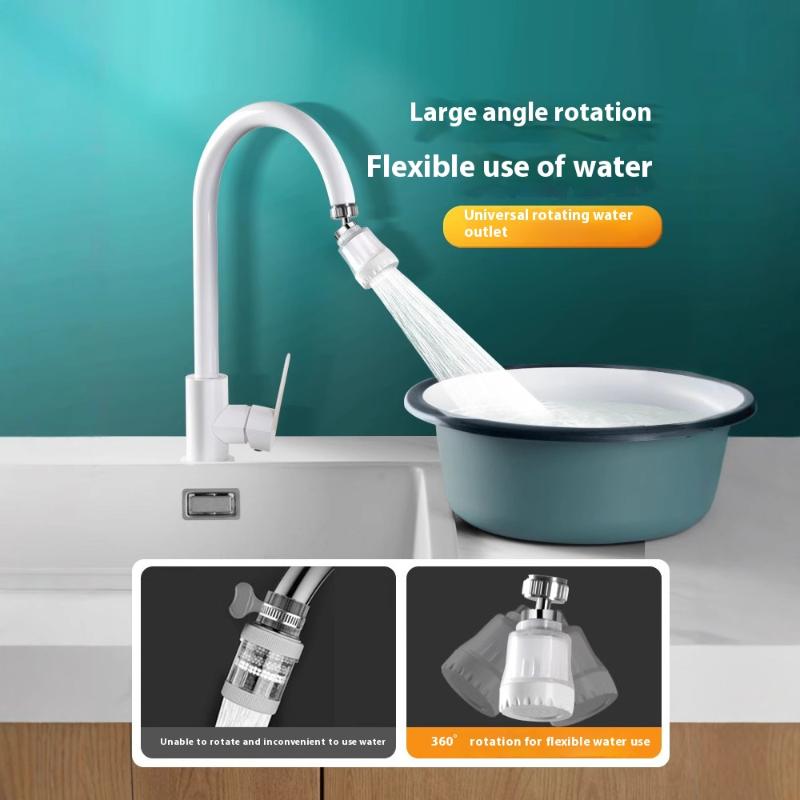 Faucet Water Purifier 360 Degree Rotating Faucet Filters Bubbler Mount Water Saving Anti-Splash For Household Kitchen Bathroom