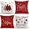 Christmas Tree Pattern Christmas Pillow Cover Breathable Comfortable Christmas Tree Pillow Cover Home Textile Cushion Pillowcase