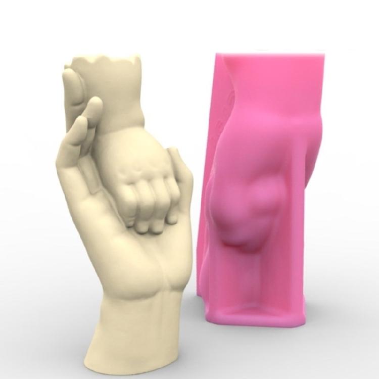 Unique Resin Molds Silicone Craft Mould Flexible Vase Moulds Hands Shape Jewelry Jar Mould Perfect for Hands-Making Vase