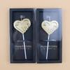 Valentine's Day Atmosphere Love Candle Golden LOVE Birthday Cake Candle PVC Box Packaging Birthday Party Party