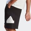 Adidas Logo Print Straight-Leg Athletic Shorts Men Bottoms Black White IC3737