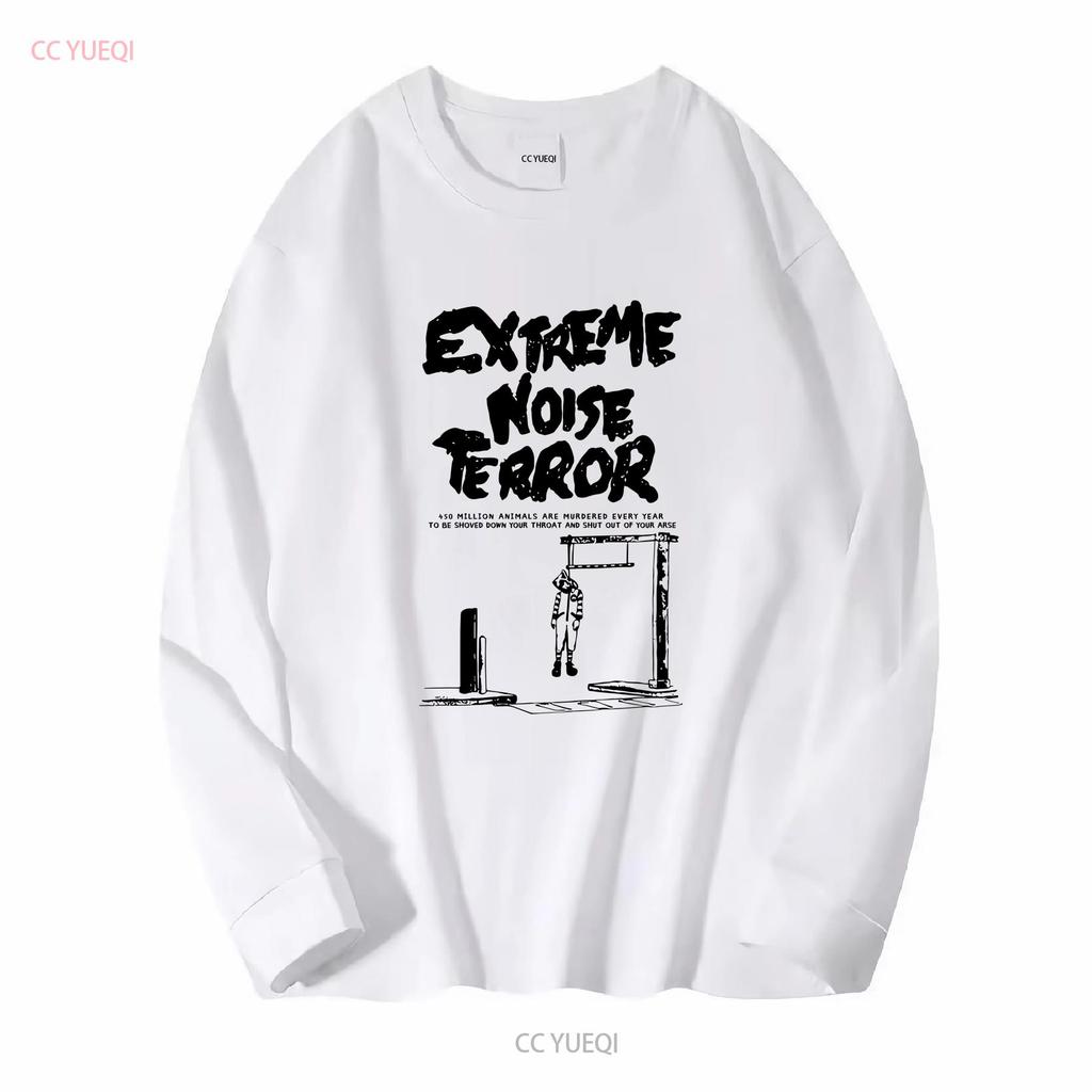 EXTREME NOISE TERROR T-Shirt, Baumwolle, Weiß, Herren, S bis 5XL, PM1024, Vintage-Waschung, weich, Streetwear, leicht bequem