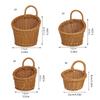 Vintage Wall Mounted Storage Basket Decorative Hanging Organizer For Home With Durable PP Plastic Construction