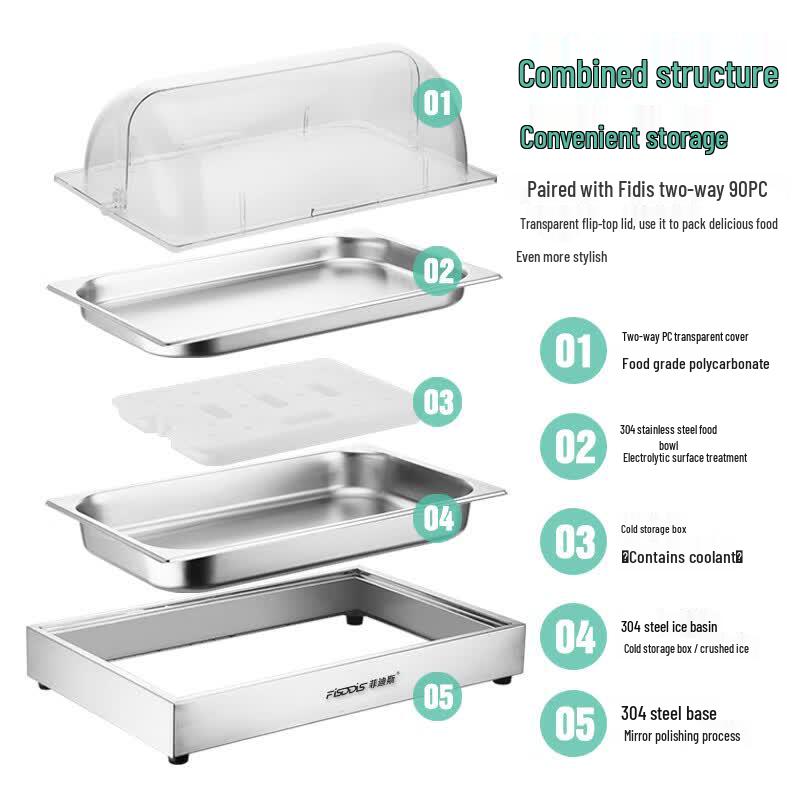Fidis 304 Stainless Steel Buffet Display Stand