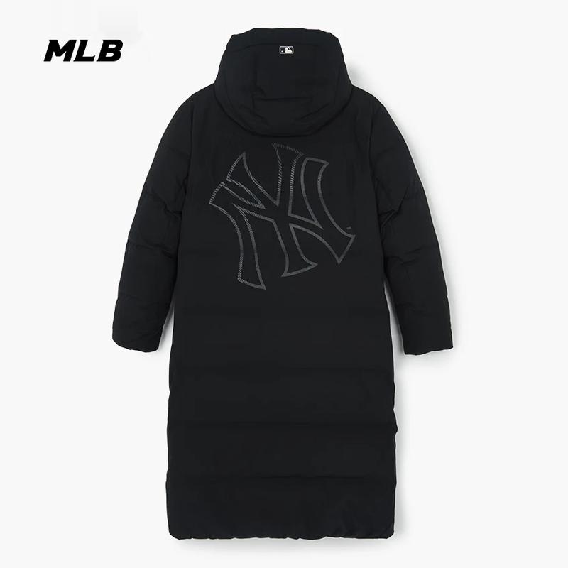 MLB Unisex Water-Repellent Back Logo Hooded Long Down Jacket