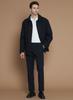 Comspace1980 [Xl~4Xl] Wool Blend Half Coat_Charcoal