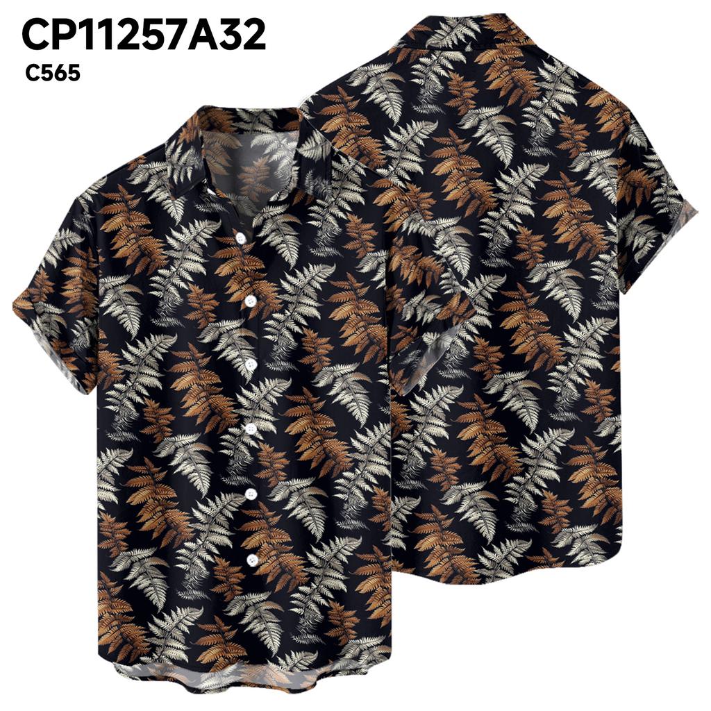 Summer Hawaiian Style Multi-color Printed Cardigan Men's Short Sleeved Shirts