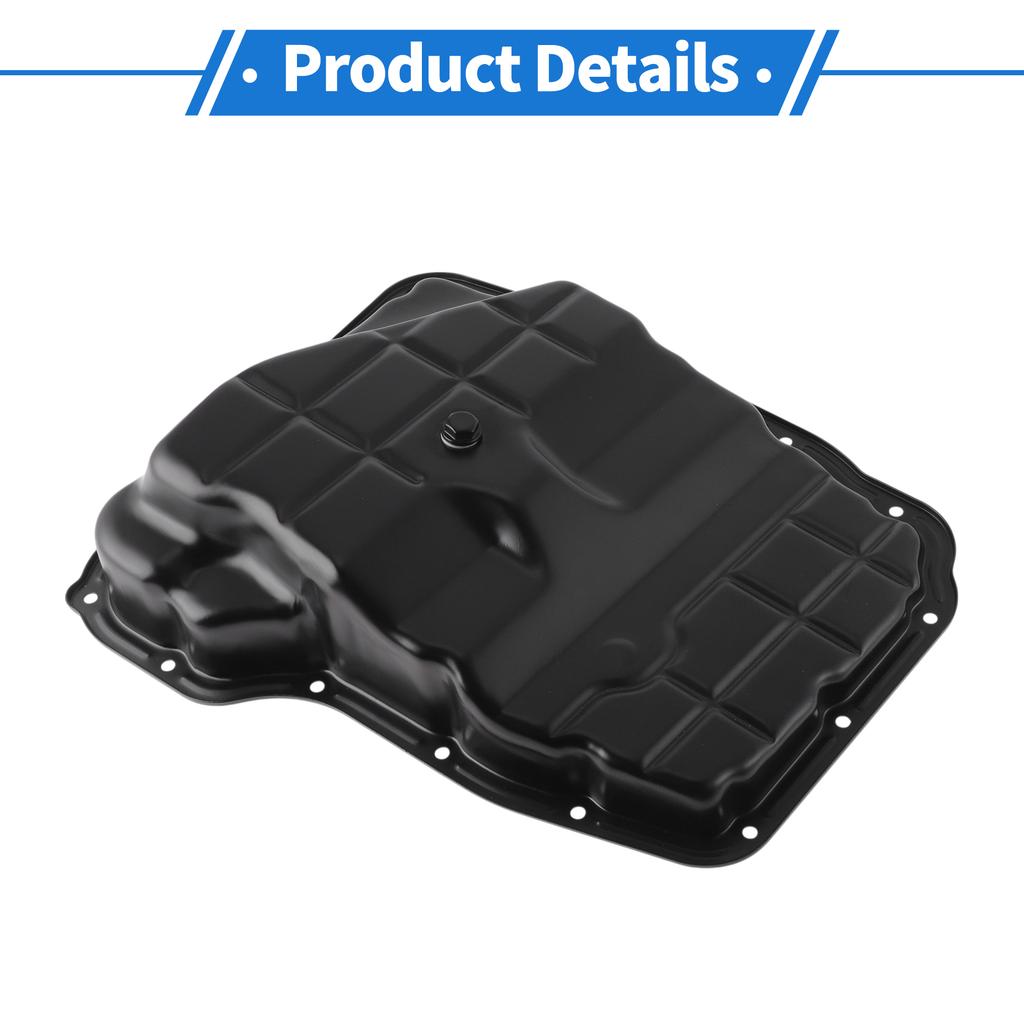 UXCELL No.4736676AA Engine Oil Pan for Jeep Grand Cherokee 10-13 Aluminum Alloy Black
