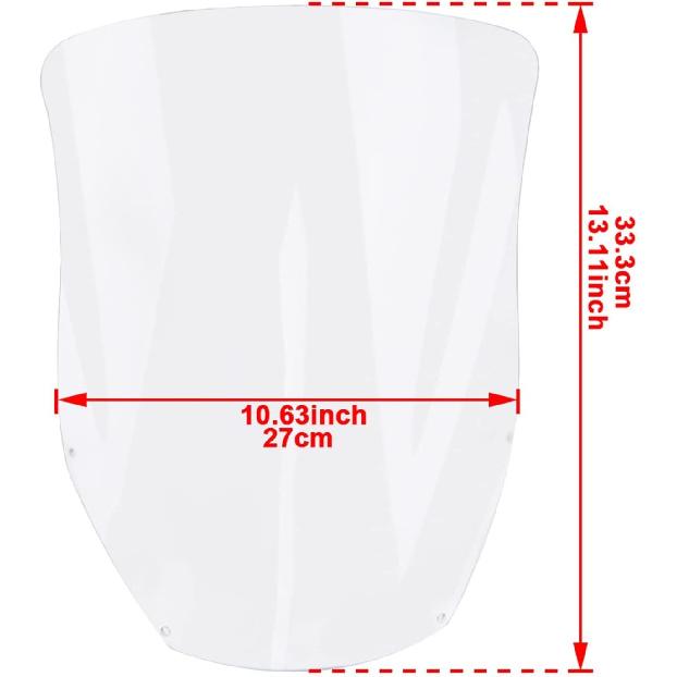 Motorbike Windscreen for Yamaha TT-R250 1999-2006 TT-R600 TW200 Wind Screen Windshield Deflector Protector Motorcycle Front Windscreen Universal