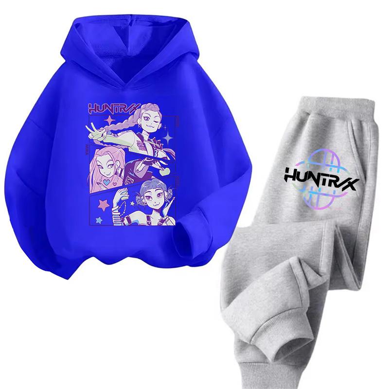 

Детские комплекты толстовок Kpop Охотники на демонов Каваи Пуловер Толстовка Аниме Спортивный костюм Мультяшные Девочки Мальчик Дети Осень Повседневная одежда 130