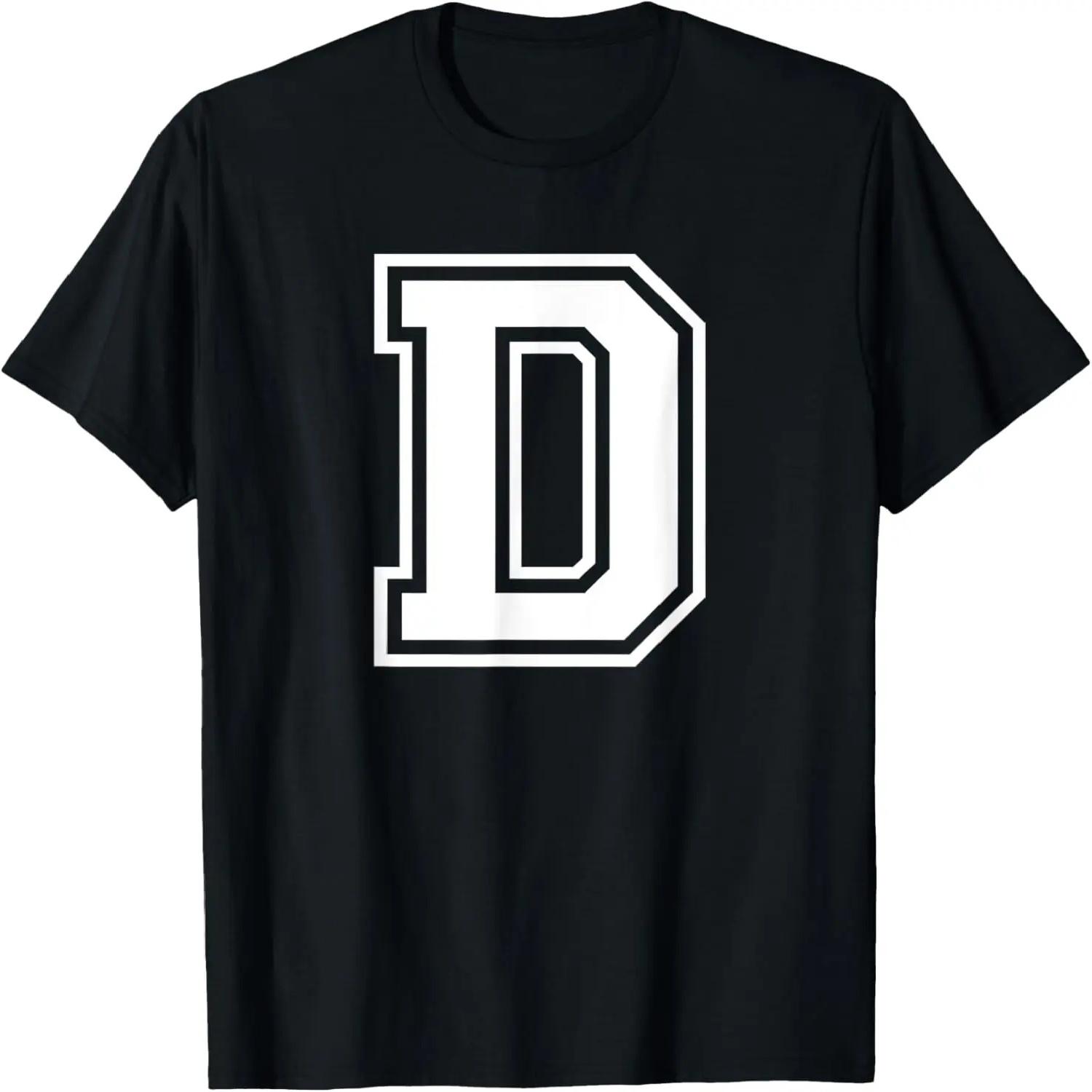 Letter D Name Initial Varsity Alphabet Monogram T-Shirt XXXXXL разноцветный