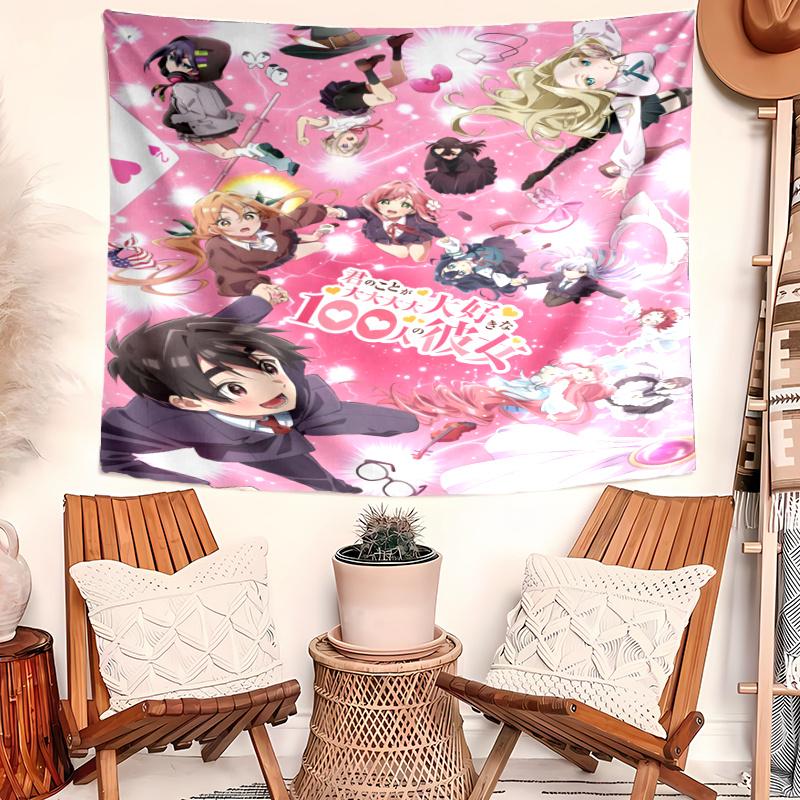 The Girlfriends Who Really Love You Tapestry Wall Hanging Room Background Cloth Home Decor Beach Mat Yoga Mat Sofa Bed Sheet