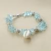 Handmade Seashell & Crushed Stone Bracelet with Lobster Clasp - Perfect Summer Travel Souvenir