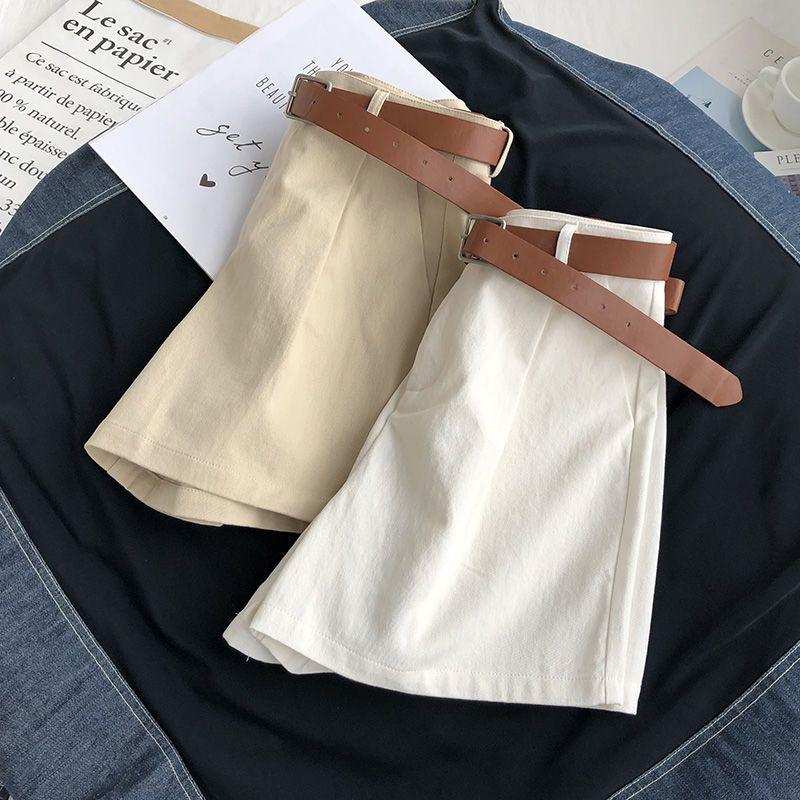 Women's High Waist Summer Workwear Shorts - Korean Style Loose A-Line Wide Leg Pants, Slimming and Casual, 2026 Trendy.