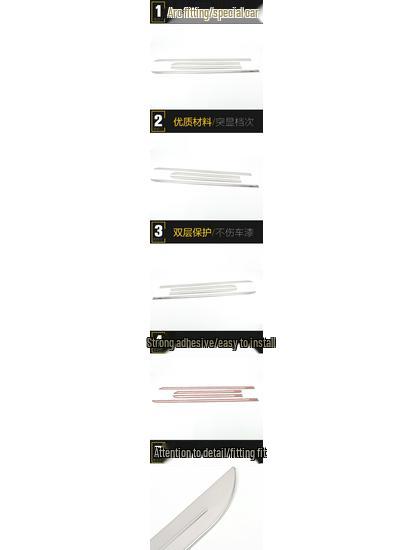 Haima S7 Stainless Steel Door Edge Protector Strip - Anti-Scratch Decorative Stickers