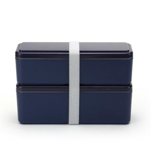 Miyoshi Seisakusho GEL-COOL Lunch Box with Integrated Ice Pack, Fit Series, Slim, S+L, Berry BL, 0101-0179