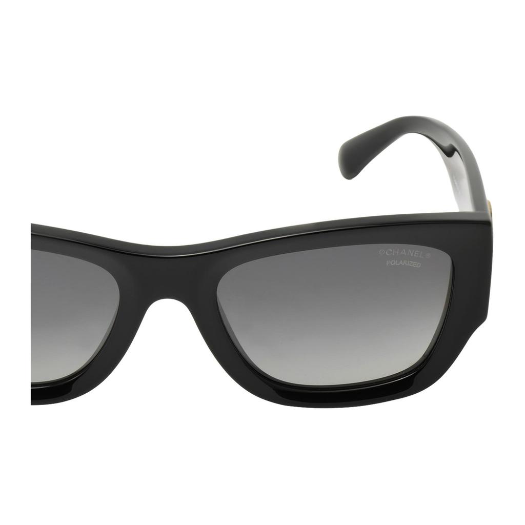 Chanel Classic Double C Logo Irregular Shape Sunglasses Women sunglasses Black CH5507-C622S8