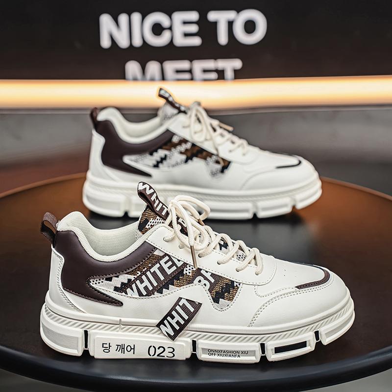 

Мужская мода, повседневная низкая обувь для скейтбординга, удобные кроссовки для мальчиков, студенты, трендовая мягкая подошва, классическая дышащая нескользящая спортивная обувь 44 коричневый/бежевый