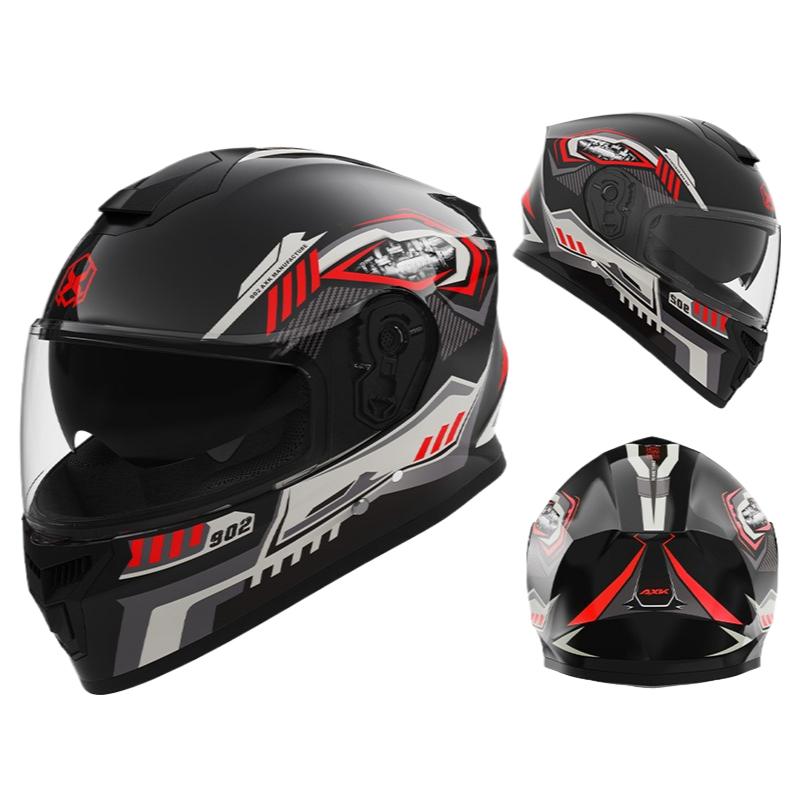 Motorcycle Helmet Men's Warm Winter Locomotive Double Lens Electric Vehicle Women's Cycling Four Seasons Full Helmet