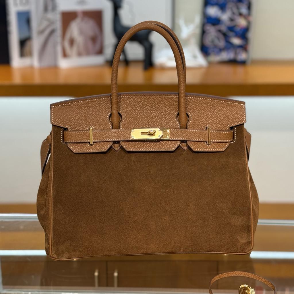 Two-tone Genuine Leather Women's 2025 New Large-capacity Commuter Bag, Single-shoulder Crossbody Handbag