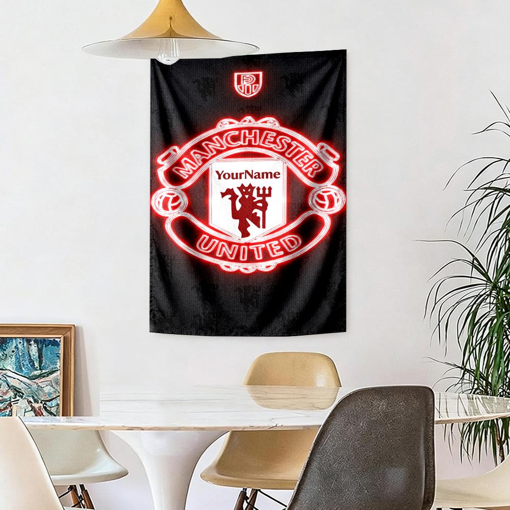 Manchester Custom Your Name Wall Decor Tapestry Art For Pet Memorial Birthdaywedding Party Backdrop Family Gift