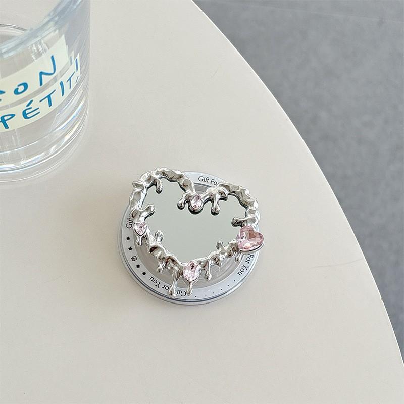 

Creative Caring Personalized Butterfly Mirror Phone Airbag Holder Magnetic Suction Back Patch Women s Makeup Instagram Style Desktop
