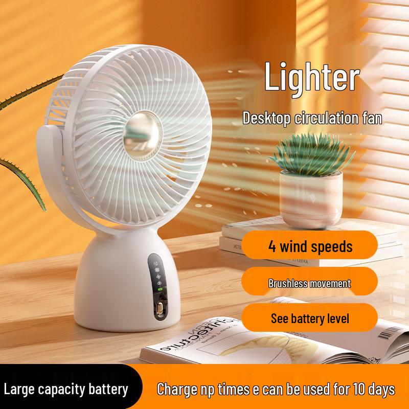 AI Smart Desktop Air Conditioner & Circulation Fan with Wall-Mountable Digital Display Plug-in Version (No Battery)