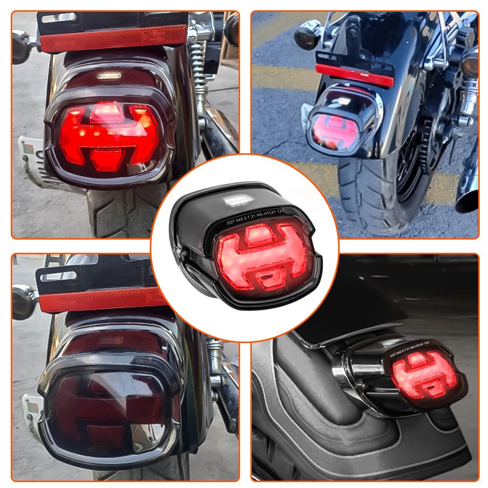 Motorcycle Brake Tail Light For Harley Dyna Fat Boy FLSTF Night Train FXSTB Softail Sportster Road King Electra Glide Road Glide