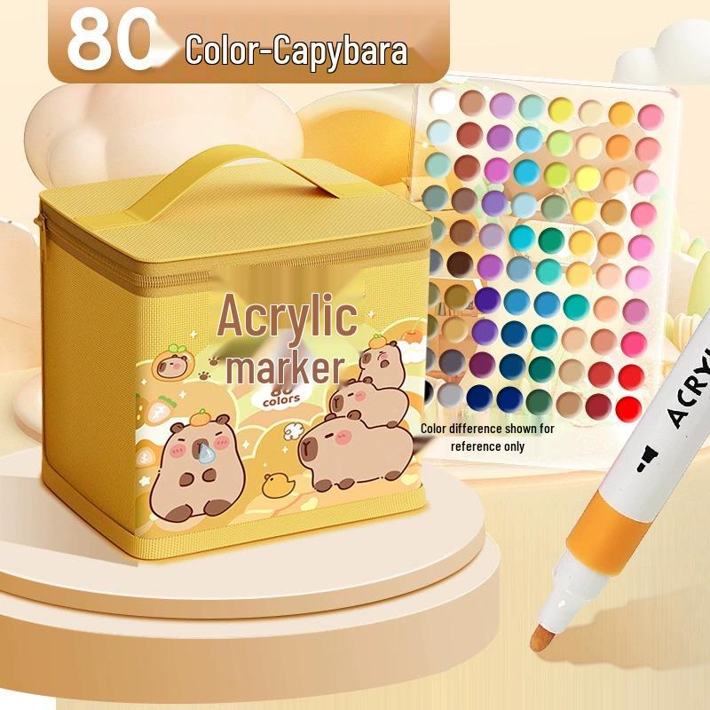 Acrylic Marker - Washable, Non-Bleed, Quick-Drying, Layerable, Waterproof Pen for Art & School.
