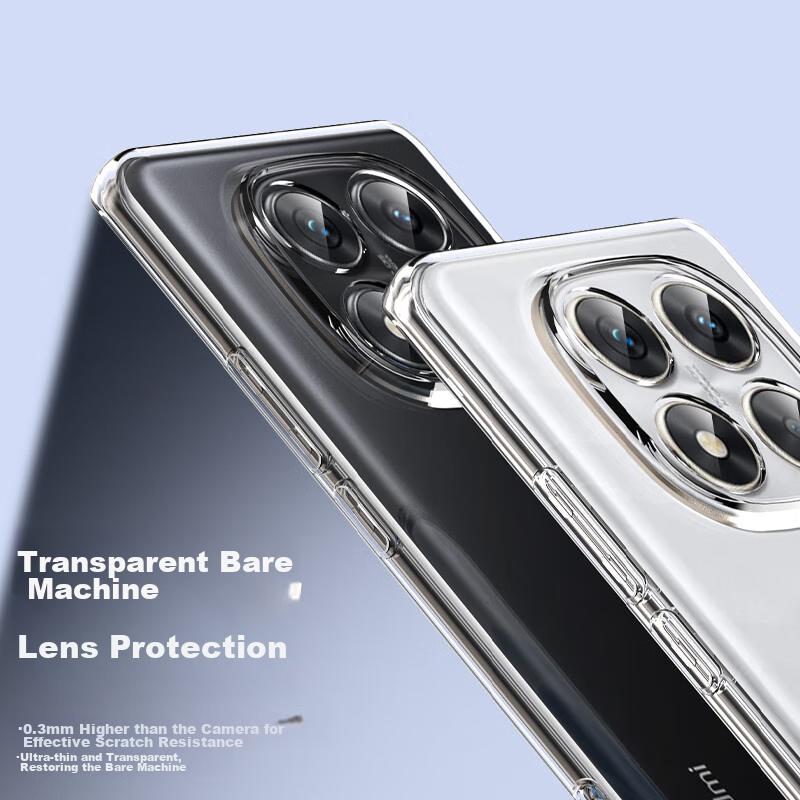 ESCASE Transparent Full-Coverage Ultra-Thin Shockproof Anti-Fingerprint Soft Case for Redmi Note 14 Pro, Suitable for Men And Wome