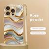 Funda de Teléfono de Vidrio Templado con Patrón de Piedra de Mármol y Pintura Metálica Dorada para iPhone 11 12 13 14 15 16 17 Pro Max Plus 17Air 16E