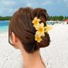 Mode Gradienten Ei Blume Haar Krallen Clip Frauen Mädchen Süße Acryl Haarnadeln Sommer Strand Hawaiian Headwear Haar Zubehör